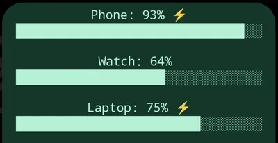 Home Assistant Battery Widget